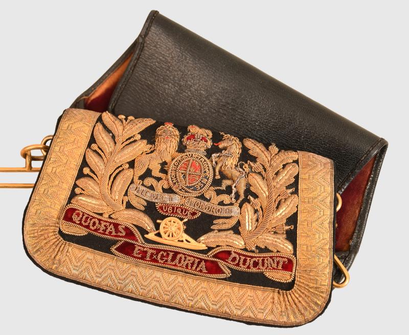 PRE WAR BRITISH ROYAL ARTILLERY OFFICERS FULL DRESS POUCH.