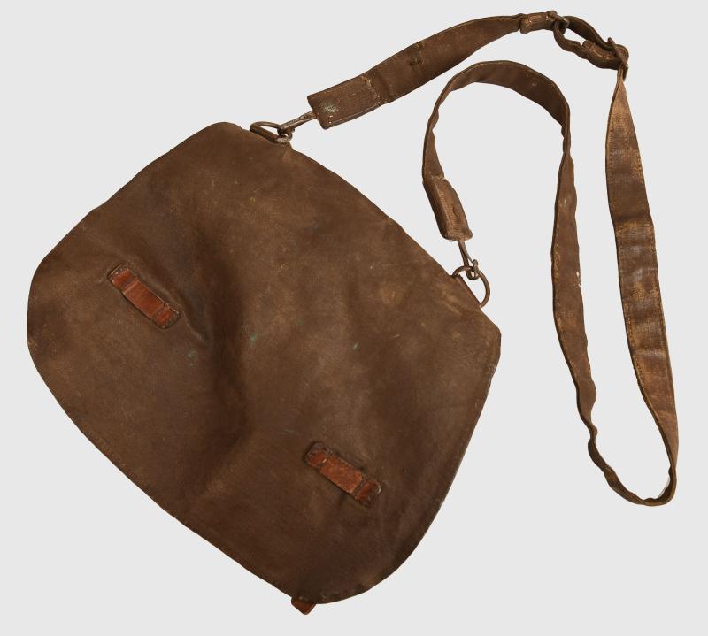 GERMAN WWII WAXED WATERPROOF BREAD BAG.