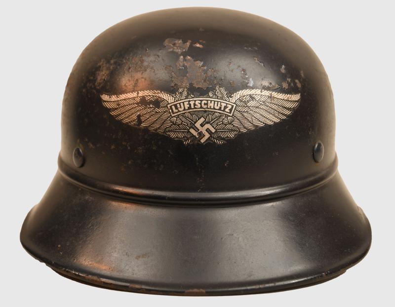 GERMAN WWII LUFTSCHUTZ HELMET GLADIATOR STYLE.