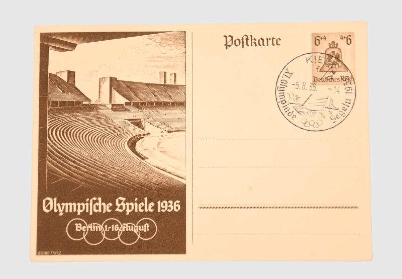 GERMAN WWII OLYMPIC POSTCARD.