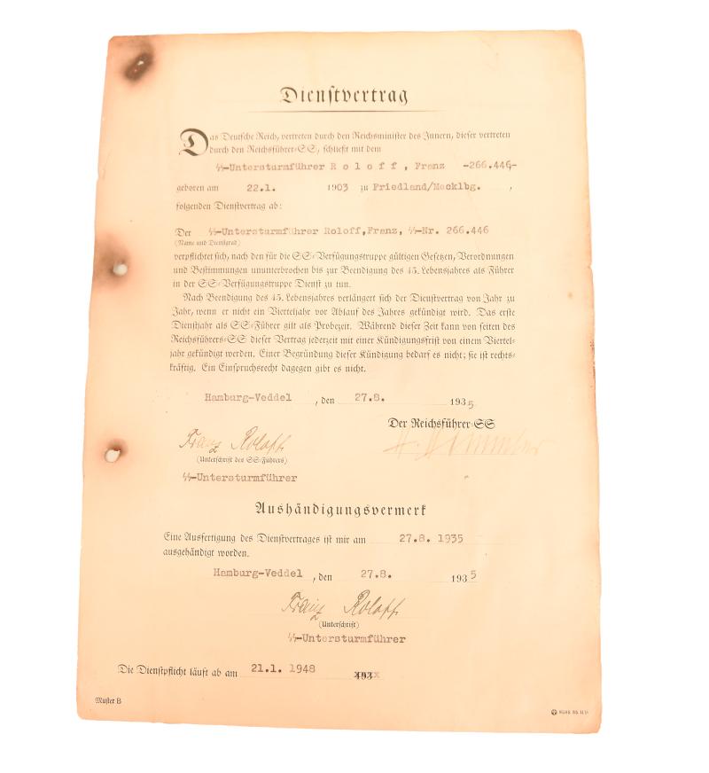 GERMAN WWII HEINRICH HIMMLER SIGNATURE.