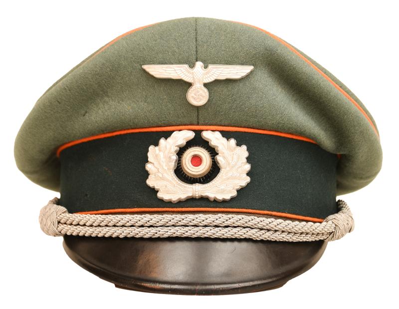 GERMAN WWII FIELD POLICE OFFICERS VISOR CAP.