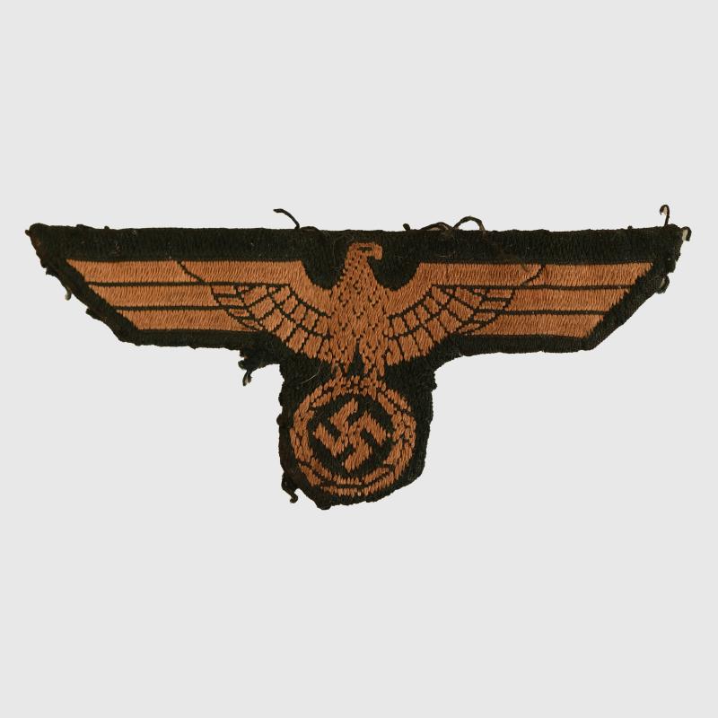 GERMAN WWII ARMY NCO BEVO WEAVE OVERSEAS CAP EAGLE.