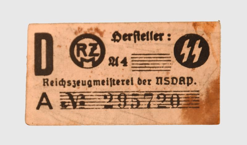 GERMAN WWII RZM LABEL.