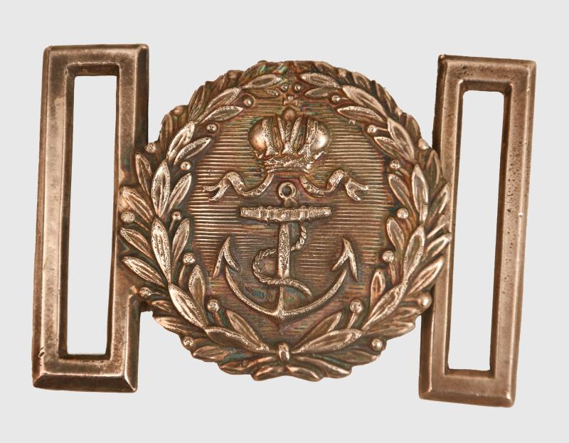 RUSSIAN WWI NAVAL OFFICERS TWO PIECE BUCKLE.