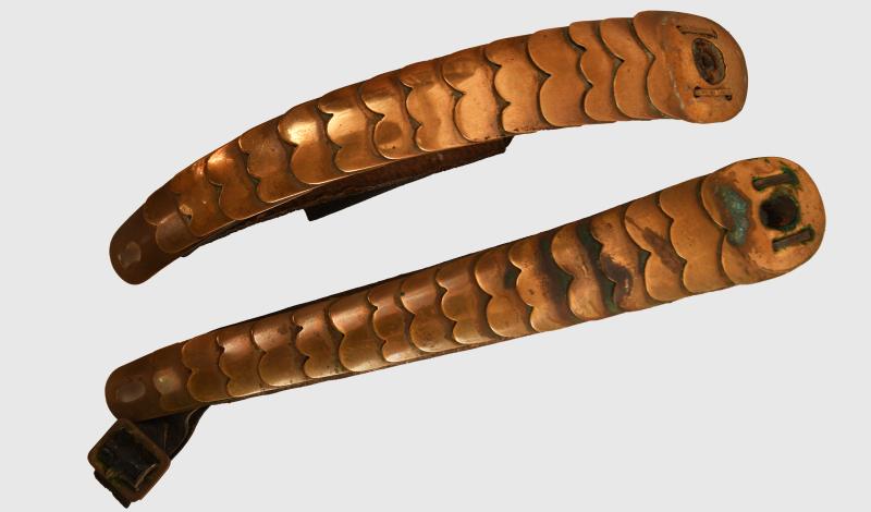 GERMAN WWI PICKELHAUBE OFFICERS CHIN SCALES.