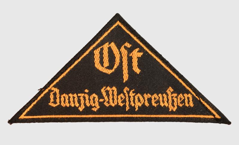 GERMAN WWII HITLER YOUTH DISTRICT TRIANGLE DANZIG.
