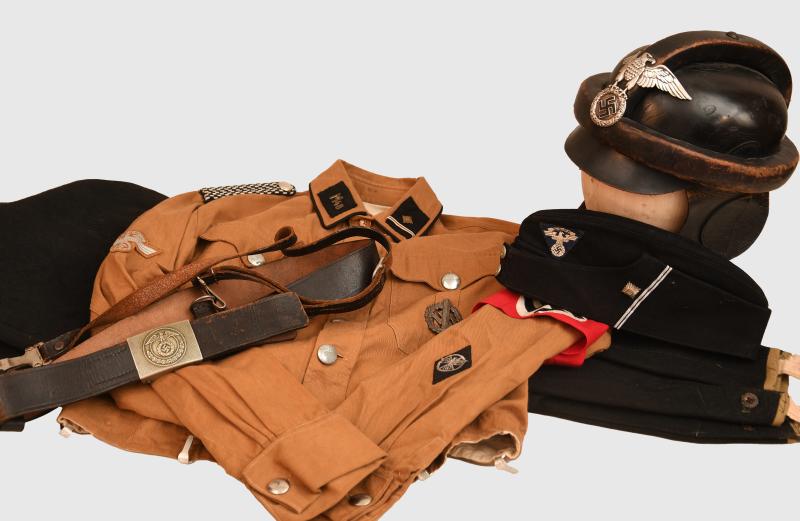 GERMAN WWII NSKK OBERSCHARFUHRER’S COMPLETE UNIFORM.