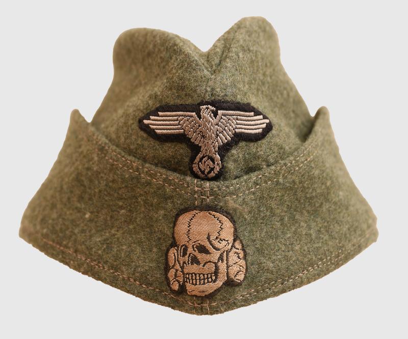 GERMAN WWII WAFFEN SS ENLISTED RANKS OVERSEAS CAP.