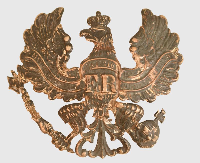 GERMAN WWI PRUSSIAN PIONEER ENLISTED RANKS PICKELHAUBE PLATE.