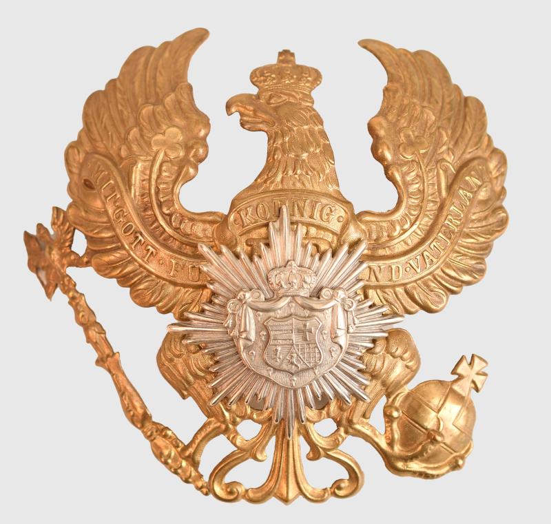 GERMAN WWI OLDENBURG INFANTRY REGIMENT ENLISTED RANKS HELMET PLATE.