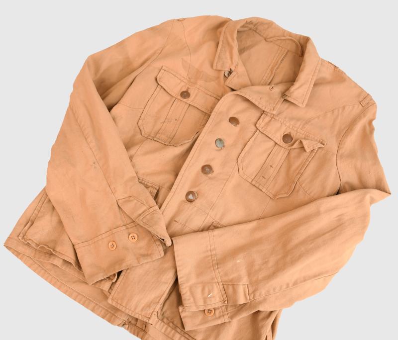 GERMAN WWII LUFTWAFFE TROPICAL TUNIC COMPLETELY STRIPPED.