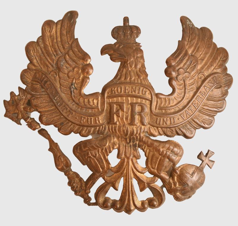 GERMAN WWI PRUSSIAN ENLISTED MANS PICKELHAUBE PLATE.