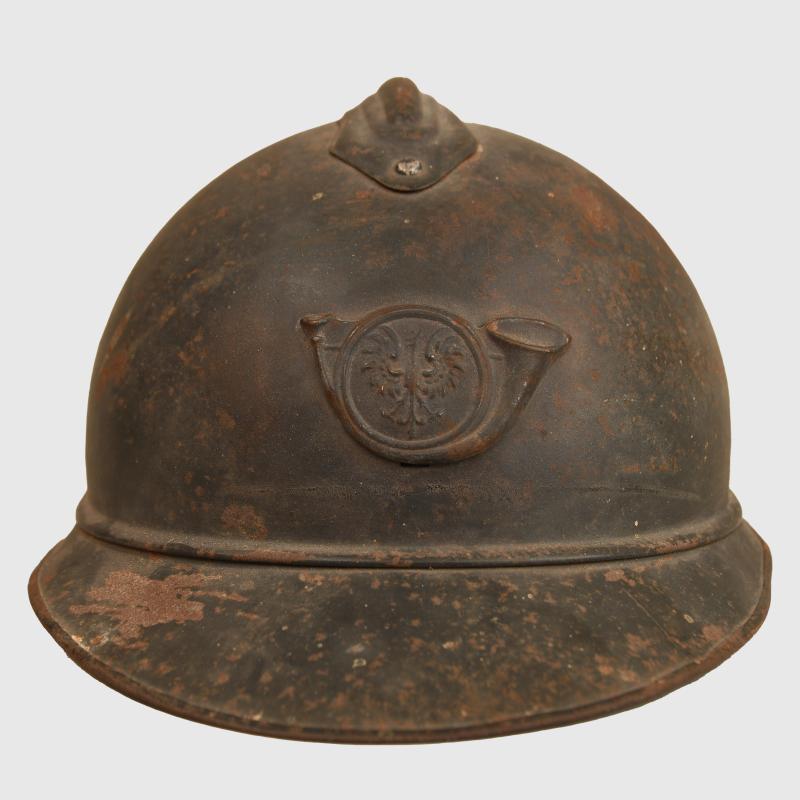 POLISH WWI CHASSEURS ADRIAN HELMET.