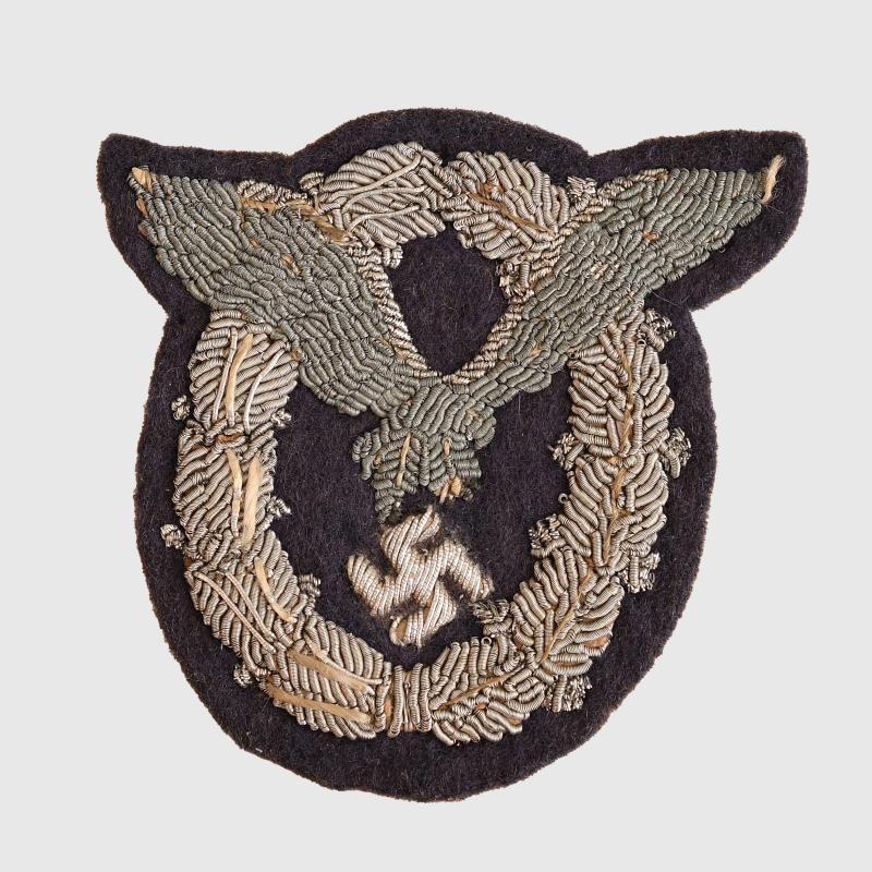 GERMAN WWII LUFTWAFFE PILOTS BADGE IN BULLION WIRE.