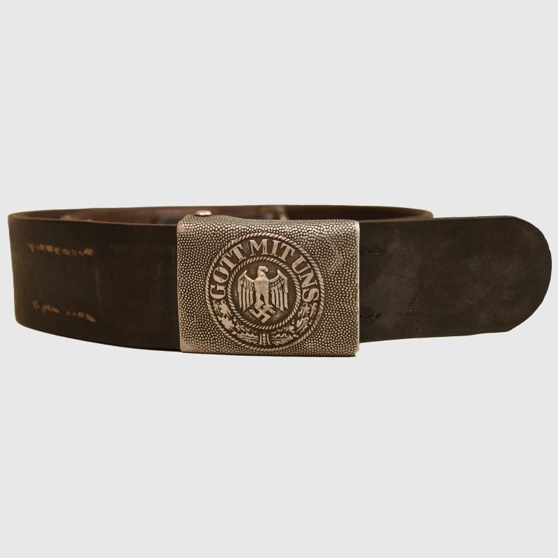 GERMAN WWII ARMY COMBAT BELT AND BUCKLE.