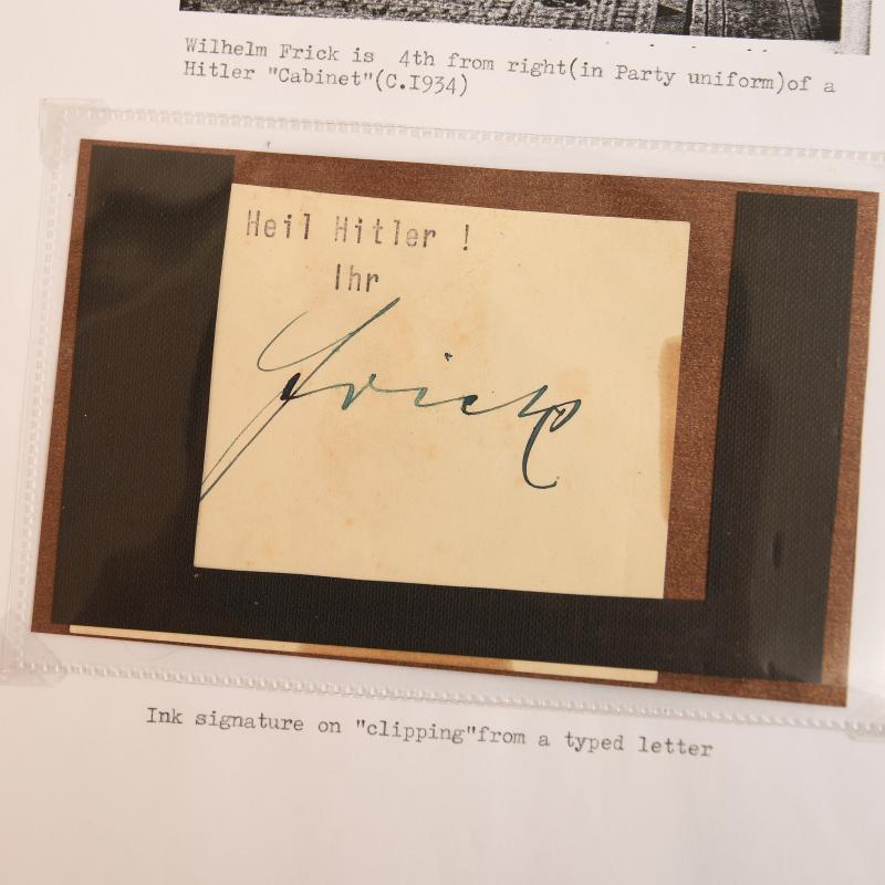 GERMAN WWII WILHELM FRICK SIGNATURE.
