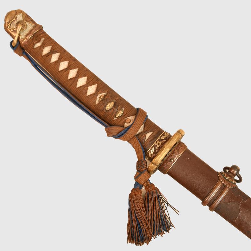 JAPANESE WWII OFFICER SHIN GUNTO KATANA WITH HISTORY.
