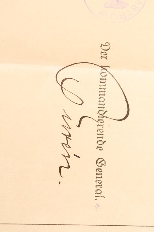 GERMAN WWI IRON CROSS 2ND CLASS WITH THE RECIPIENT OFFICERS CITATION.