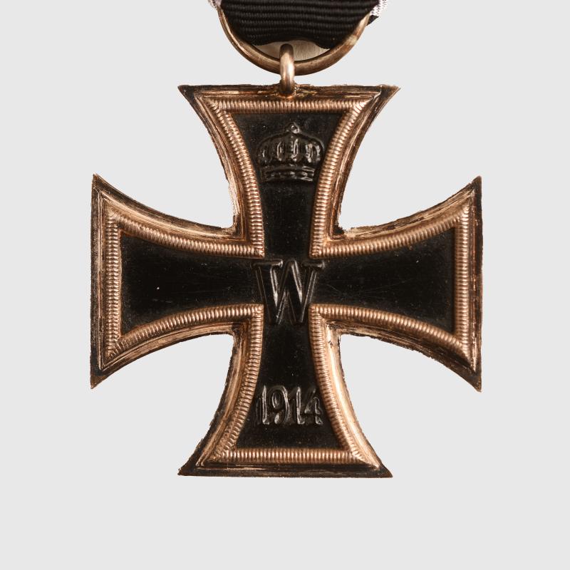 GERMAN WWI IRON CROSS 2ND CLASS WITH THE RECIPIENT OFFICERS CITATION.