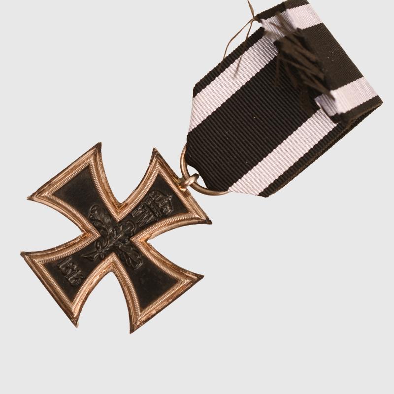GERMAN WWI IRON CROSS 2ND CLASS WITH THE RECIPIENT OFFICERS CITATION.
