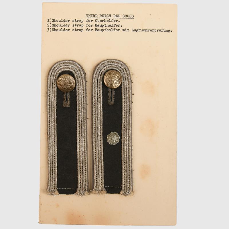 GERMAN WWII RED CROSS SHOULDER BOARDS.