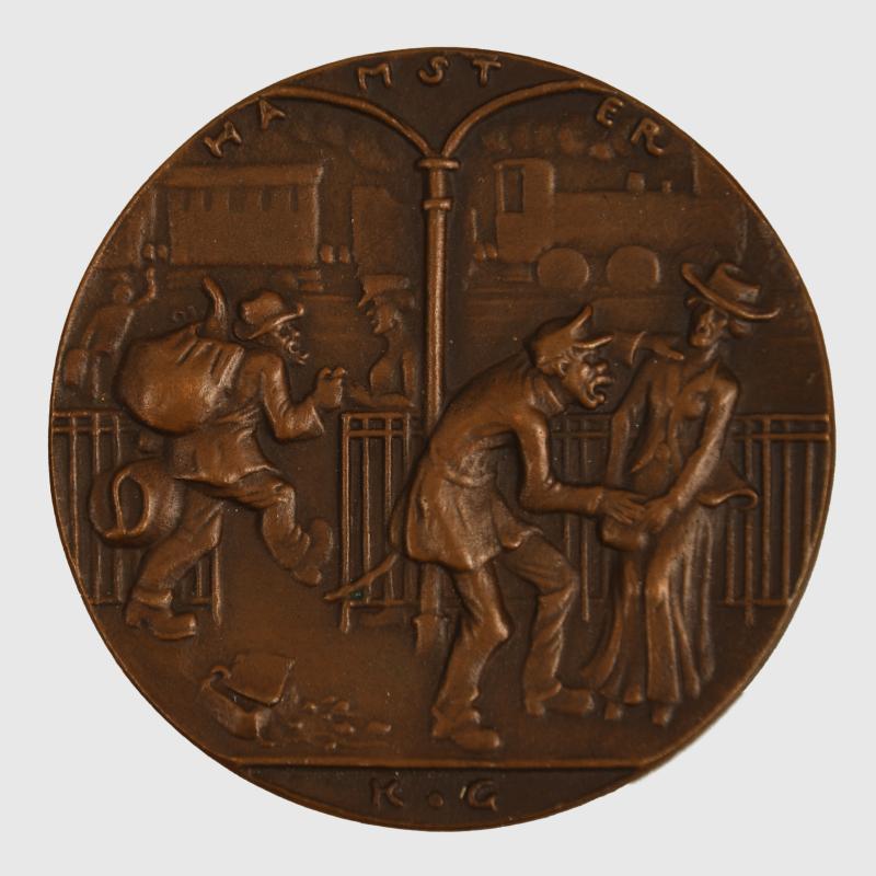 GERMAN WWI BRONZE MEDALLION.