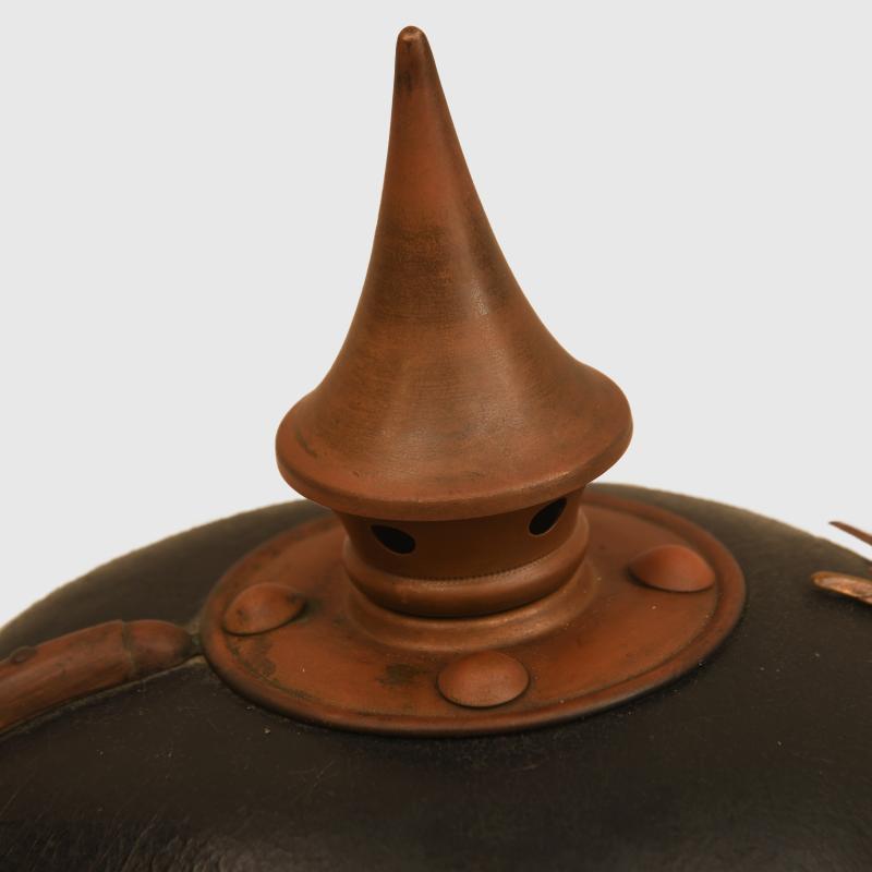 GERMAN WWI SAXON REGIMENT NUMBER 133 ENLISTED MAN’S PICKLEHAUBE.
