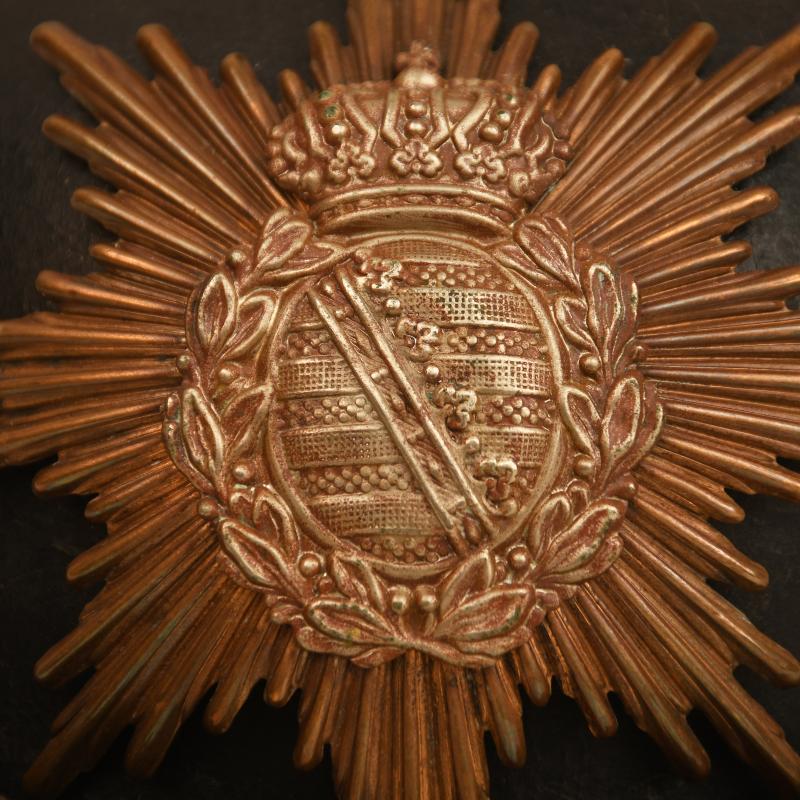 GERMAN WWI SAXON REGIMENT NUMBER 133 ENLISTED MAN’S PICKLEHAUBE.