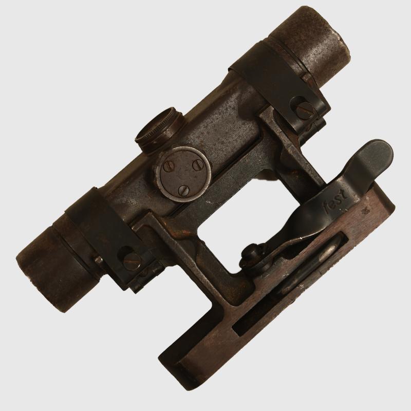 GERMAN WWII ZF4 SNIPER SIGHT WITH MOUNT.