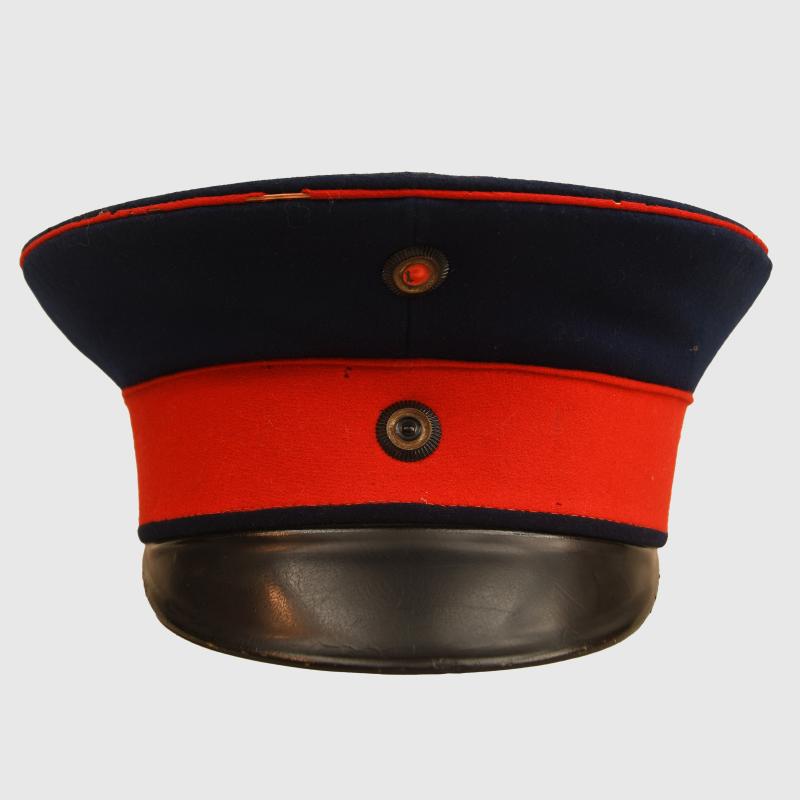 PRUSSIAN DRESS BLUE ENLISTED RANKS VISOR CAP.