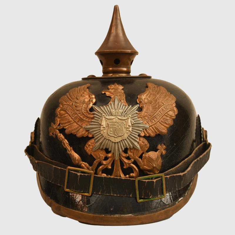 GERMAN WWI OLDENBURG INFANTRY REGIMENT ENLISTED MANS PICKELHAUBE.