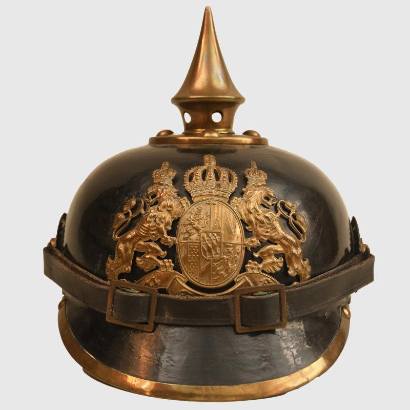GERMAN WWI FIBRE BODIED BAVARIAN MANS HELMET.
