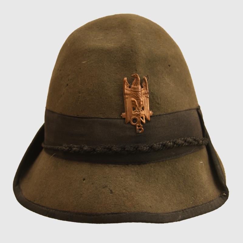 ITALIAN WWII YOUTH ASSOCIATION ONB ALPINE HAT.