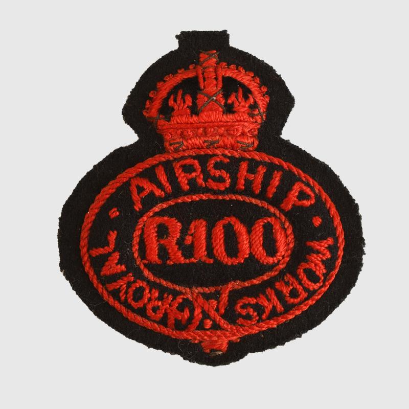 BRITISH WWI R100 ENLISTED RANKS AIR SHIP BADGE.