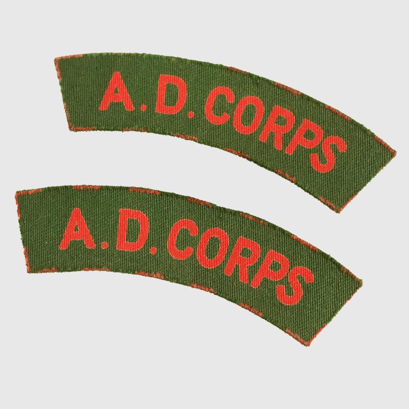 BRITISH WWII ARMY DENTAL CORPS PRINTED TITLES.