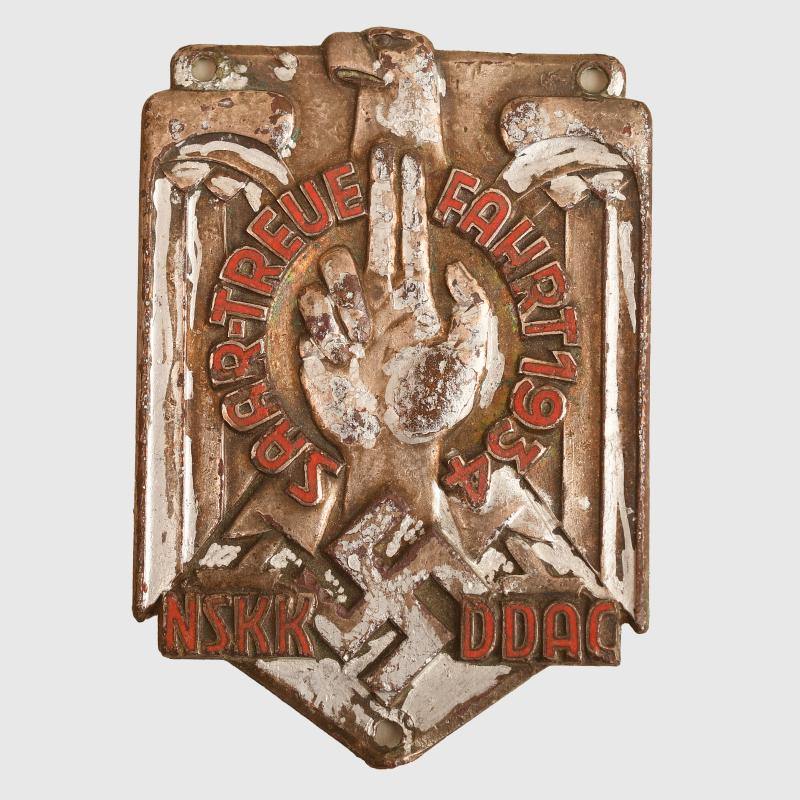 GERMAN WWII NSKK/DDAC PLAQUE.