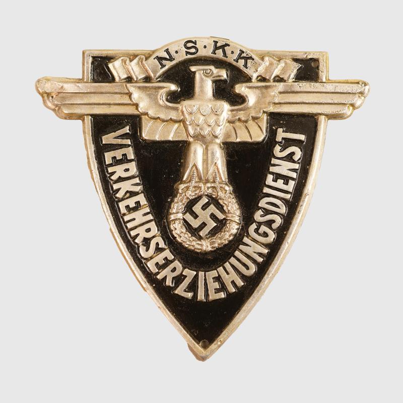 GERMAN WWII NSKK TRAFFIC EDUCATION SERVICE ARM SHIELD.