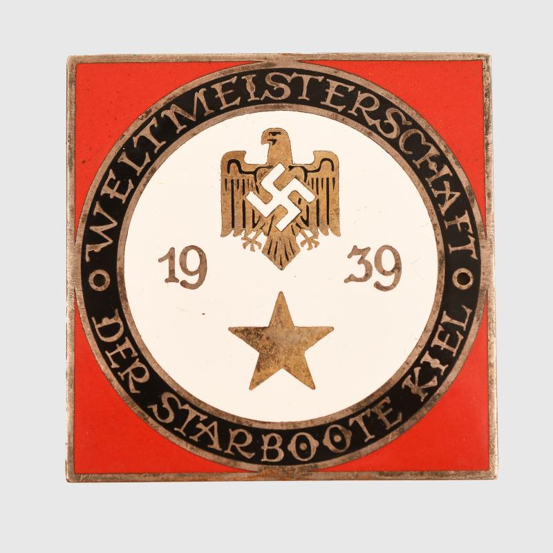 GERMAN WWII KIEL WORLD CHAMPIONSHIPS 1939 PLAQUE.