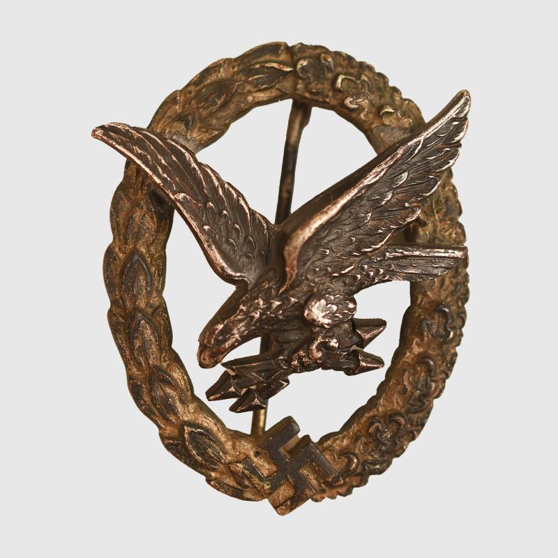 GERMAN WWII LUFTWAFFE WIRELESS OPERATOR AIR GUNNER BADGE.