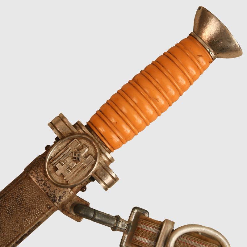 GERMAN WWII RED CROSS OFFICERS DAGGER WITH STRAPS.