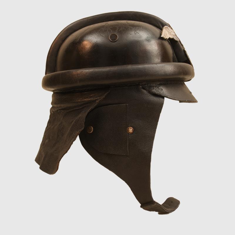 GERMAN WWII NSKK MOTORCYCLE HELMET.