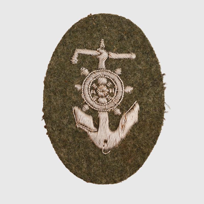 GERMAN WWII ARMY STEUERMANN QUALIFIED HELMSMAN OFFICERS SLEEVE BADGE.