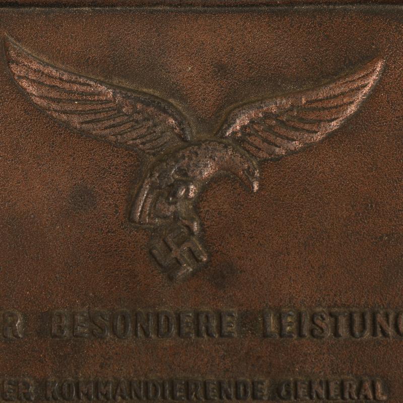 GERMAN WWII LUFTGAU NORWAY NON PORTABLE PLAQUE.