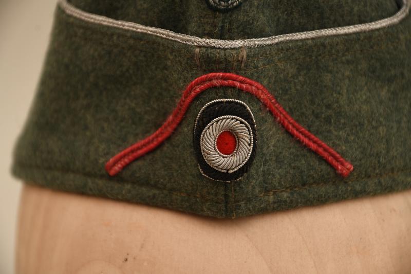 GERMAN WWII ARMY PANZER OFFICERS OVERSEAS CAP.