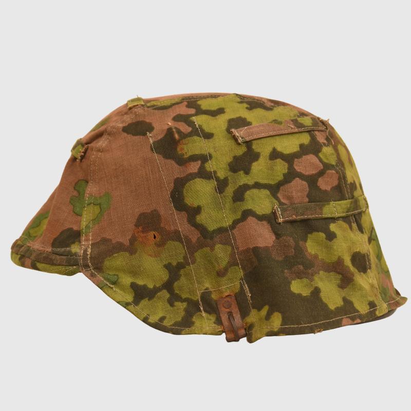 GERMAN WWII WAFFEN SS OAKLEAF HELMET COVER.