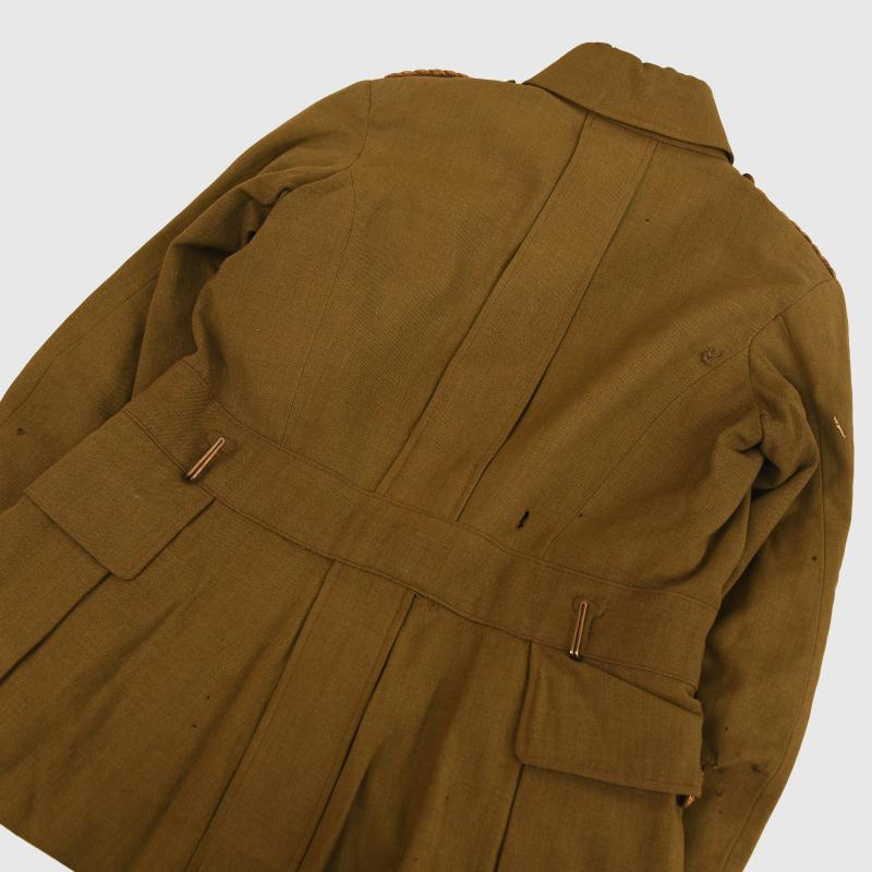 BRITISH WWI 1902 PATTERN OFFICERS CLOSED COLLAR CUFF RANK TUNIC.