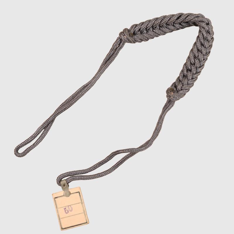 GERMAN WWII LUFTWAFFE NCO WHISTLE LANYARD.