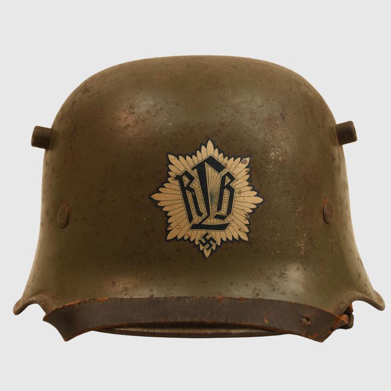 GERMAN WWII RLB SERVICE HELMET.