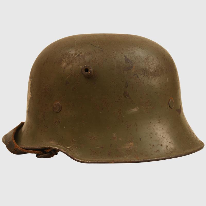 GERMAN WWII RLB SERVICE HELMET.